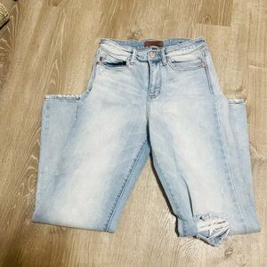Light Blue Distressed Women's Jeans